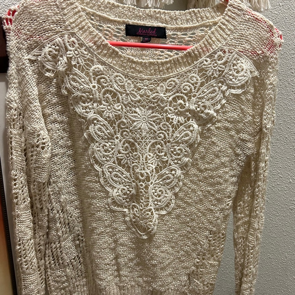 Beige Knitted Sweater Top